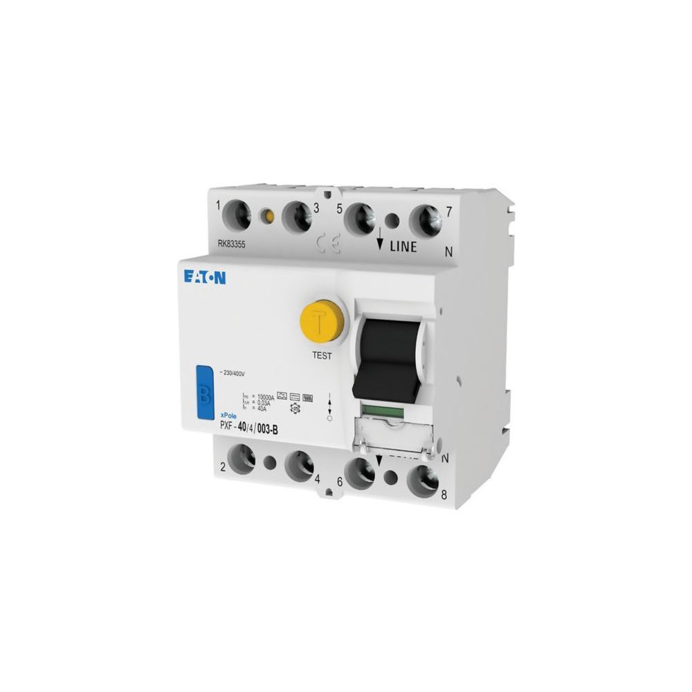 Eaton Fehlerstromschutzschalter PXF PXF-40/4/003-B, 40A 4-polig 0,03A Typ B, Grau... EATON-300299 9010238110557 (Abb. 2)
