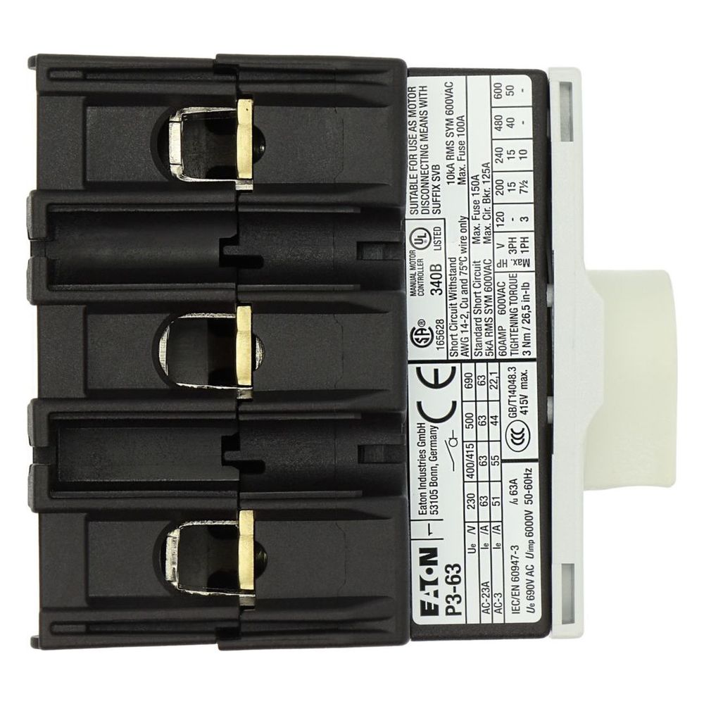 Eaton Hauptschalter P3 P3-63/M4/SVB, 63A, 3-polig, Rot/Gelb... EATON-172784 4015081693702 (Abb. 10)