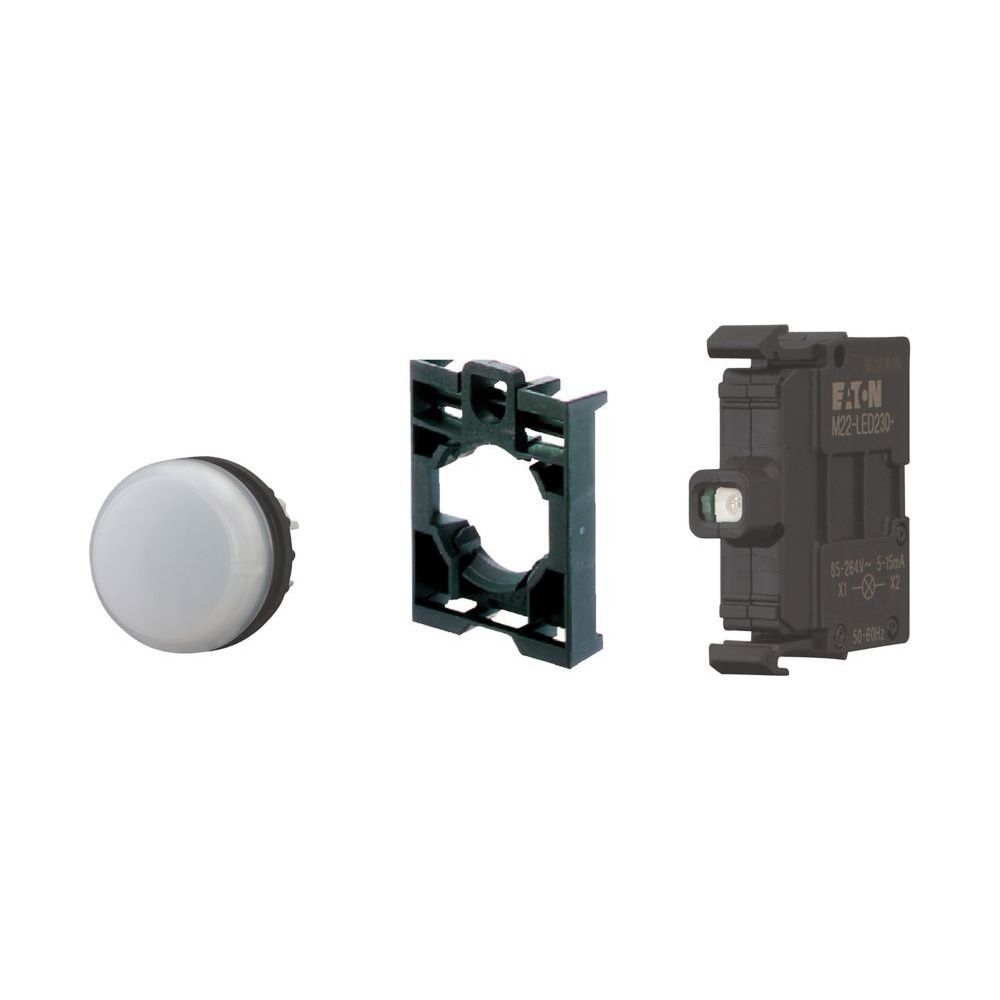 Eaton Leuchtmelder M22 M22-L-W-LED230-BVP, 22,5mm Lochdurchmesser, Weiß, Chrom... EATON-132601 4015081295364 (Abb. 2)
