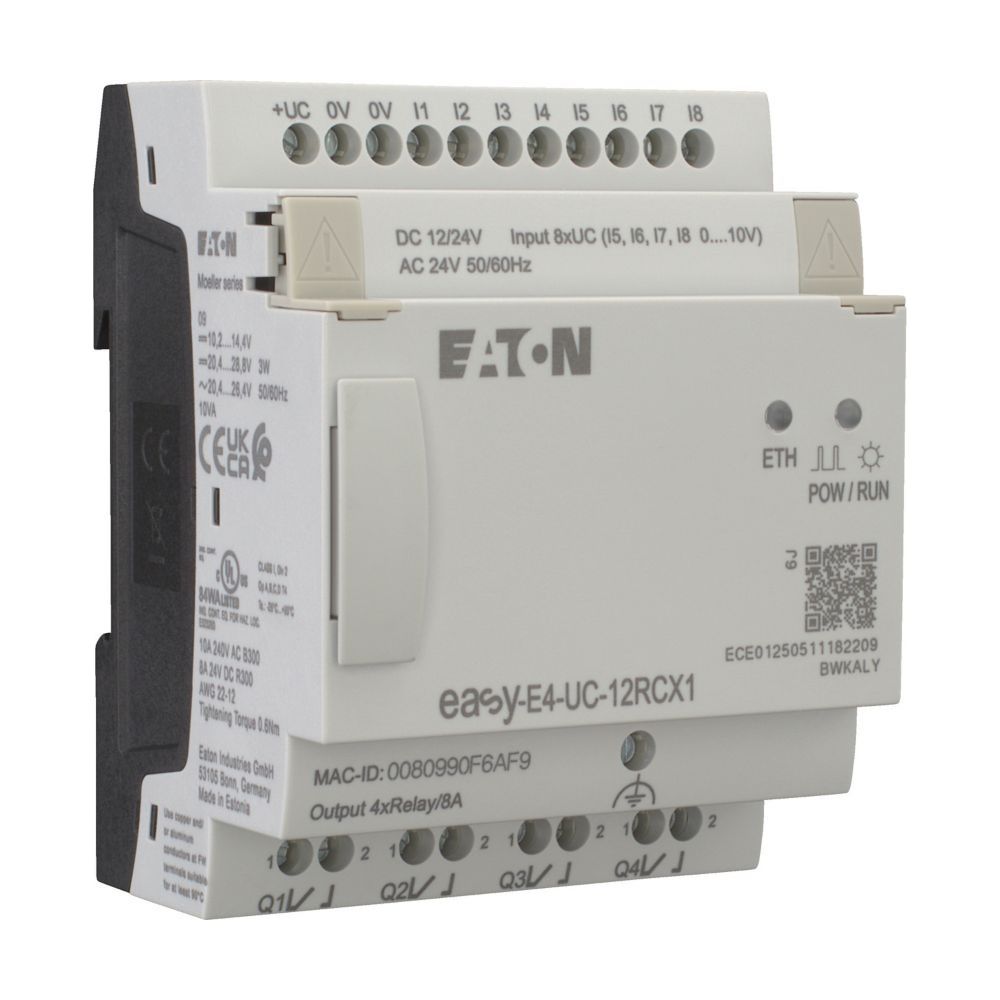 Eaton Steuerrelais easyE4 EASY-E4-UC-12RCX1, 12/24V DC 24V AC, 72x90x58mm... EATON-197212 4015081939473 (Abb. 3)