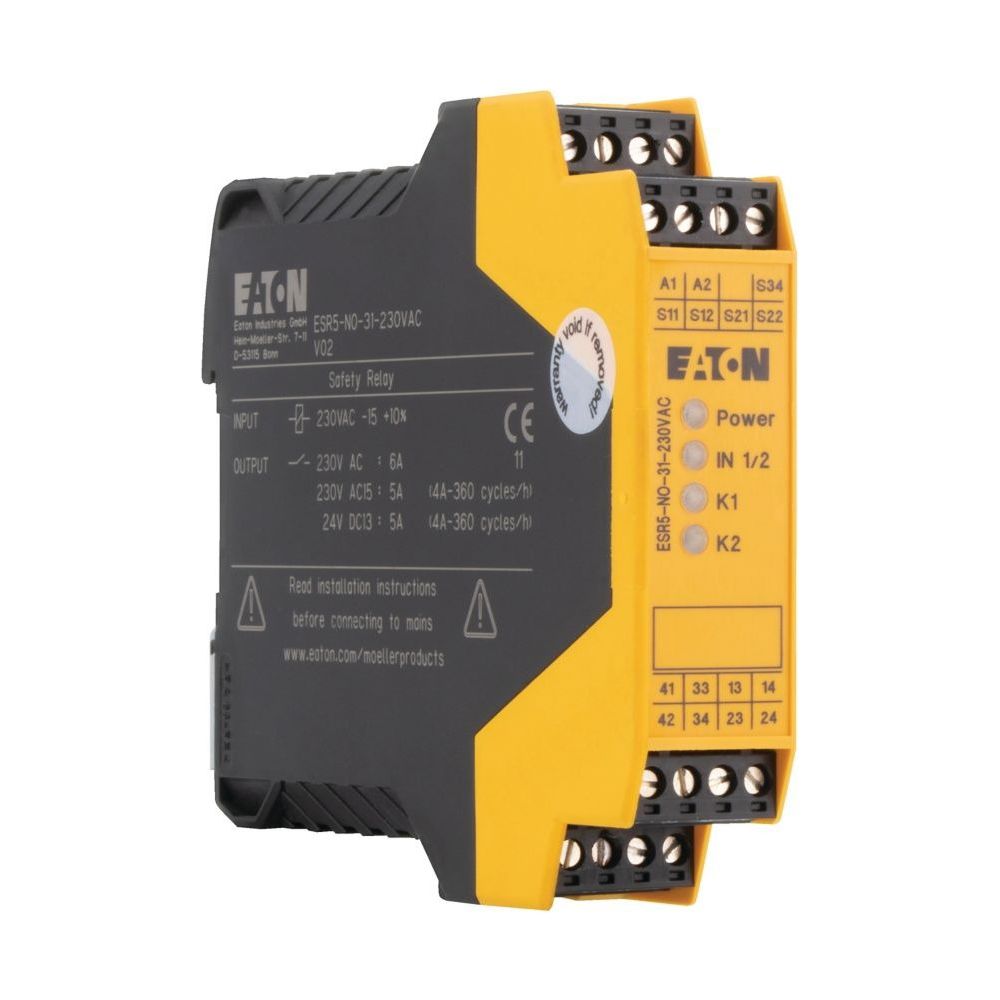 Eaton Sicherheitsrelais ESR5-NO-31-230VAC, 230V, 3 Freigabepfade, Schraubanschluss... EATON-119380 4015081175062 (Abb. 3)