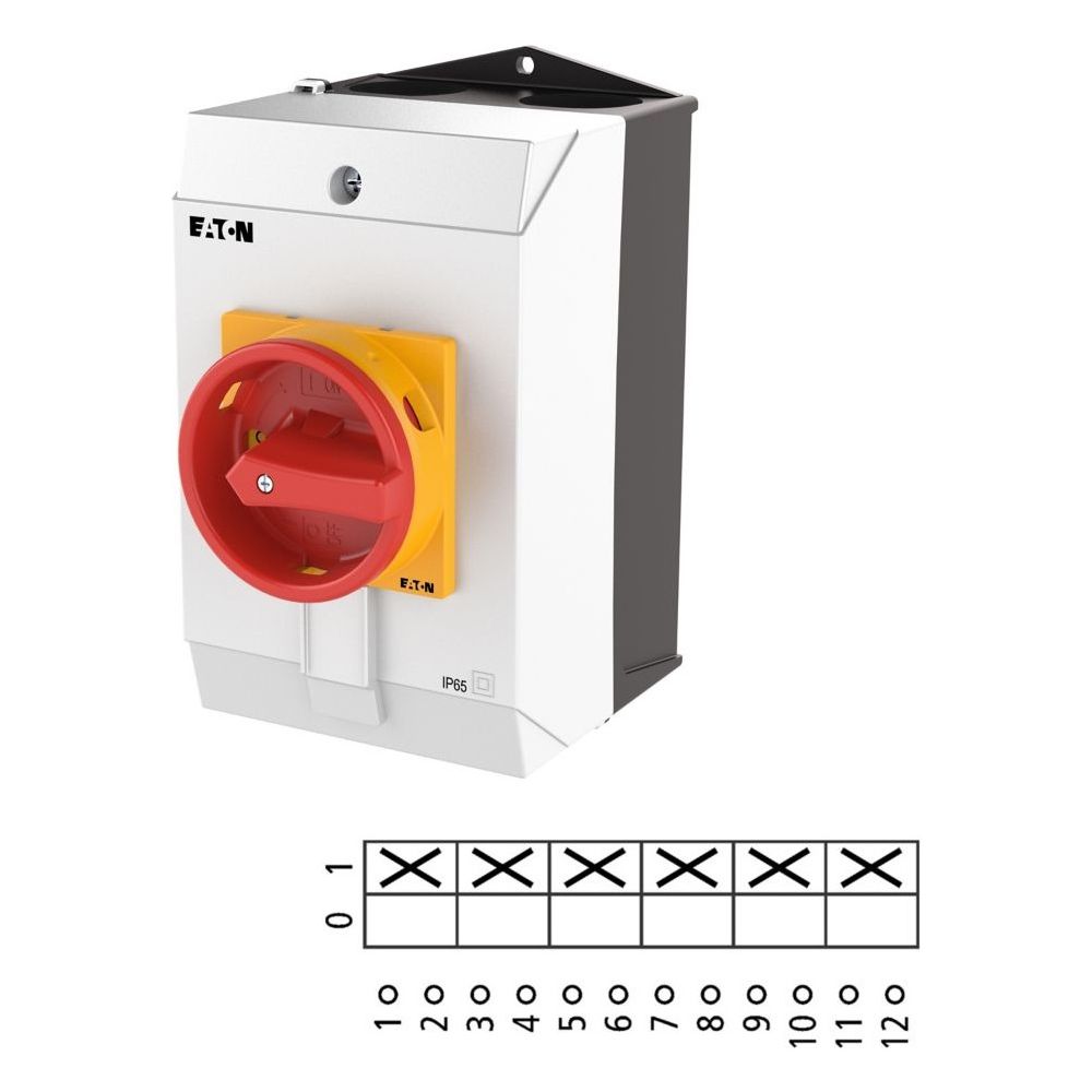 Eaton Hauptschalter T3 T3-3-8342/I2/SVB, 32A, 6-polig, Rot/Gelb... EATON-207208 4015082072087 (Abb. 5)