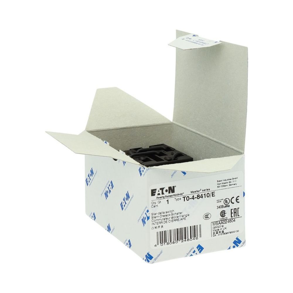Eaton Stern-Dreieck-Schalter T0 T0-4-8410/E, 20A, 4 Baueinheiten, 8 Kontakte, 60 Grad, 0-... EATON-024604 4015080246046 (Abb. 8)