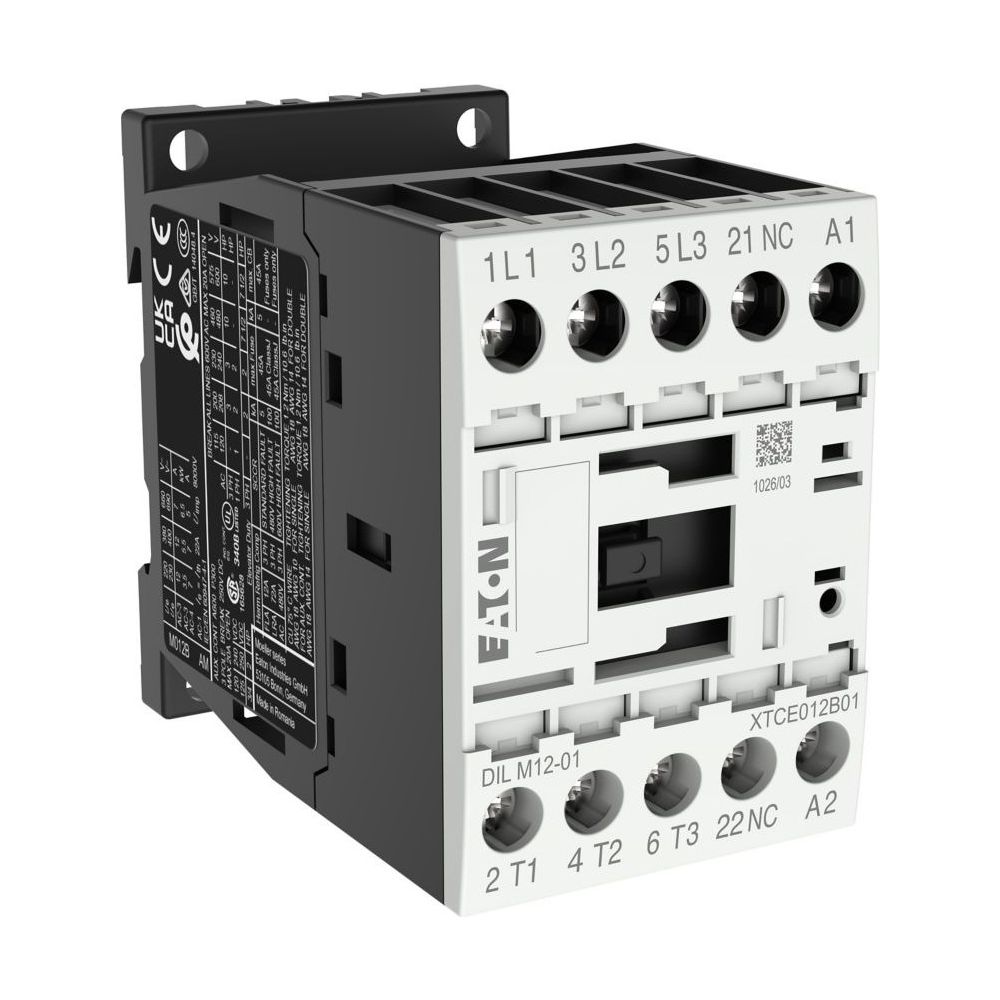 Eaton Leistungsschütz DILM12-01, 3-polig, 5,5kW, 230V 50Hz/240V 60Hz, 1 Ö, Schraubklemmen... EATON-276865 4015082768652 (Abb. 6)