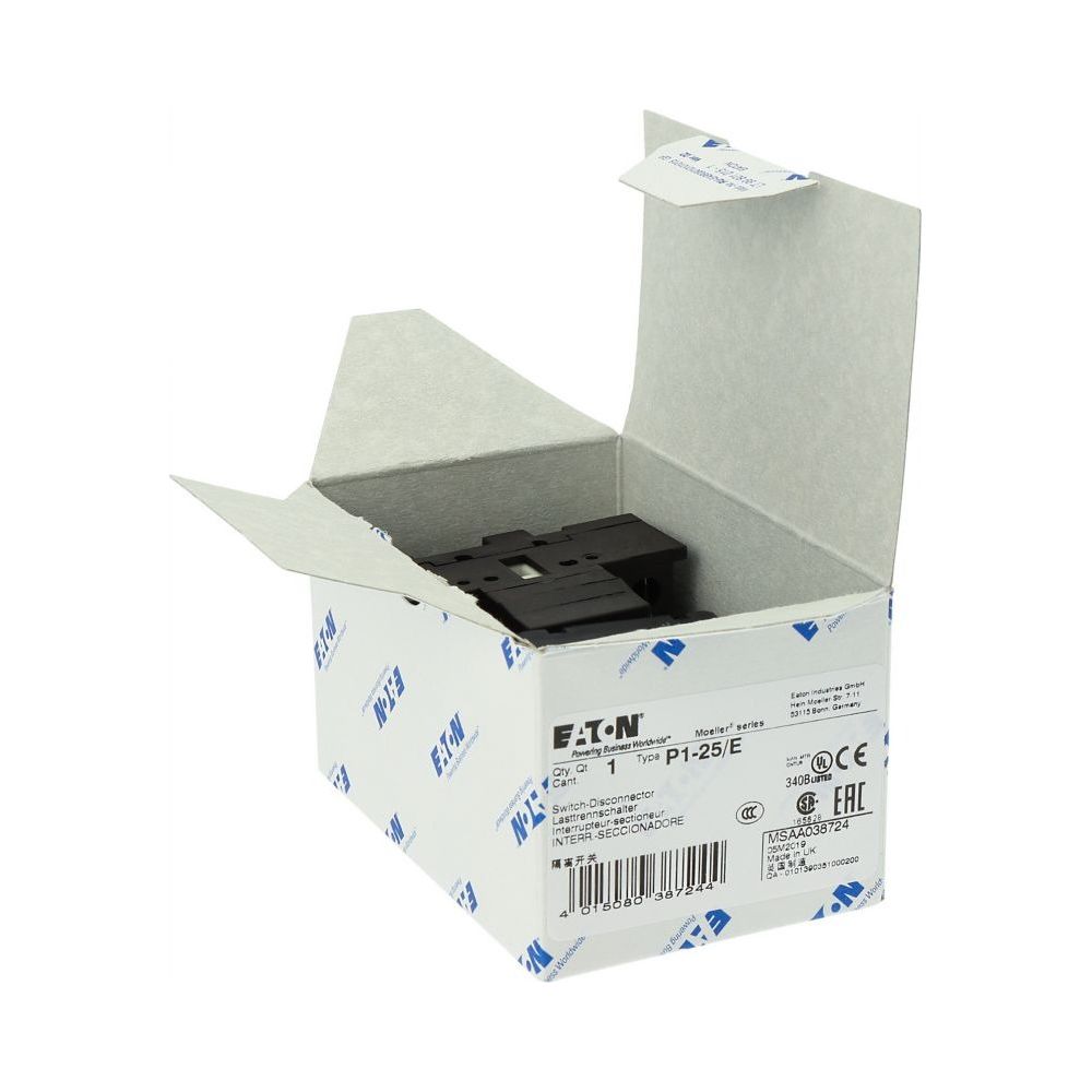Eaton EIN-AUS-Schalter P1 P1-25 / E, 25A, 3-polig, Schwarz... EATON-038724 4015080387244 (Abb. 12)