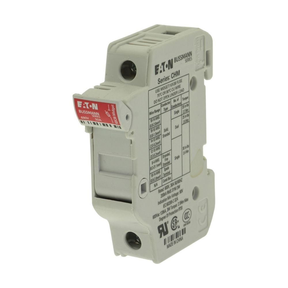 Eaton Sicherungseinsatz Bussmann C10G10, 10x38mm, 10A, 500V, gG/gL, 120kA... EATON-C10G10 5027590493390 (Abb. 12)