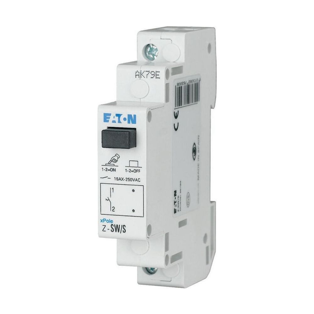Eaton Steuerschalter xPole Z-SW/S, 16A 250V, 1-polig, 70x17,5x80mm, IP40, Schwarz... EATON-276300 4015082763008 (Abb. 2)