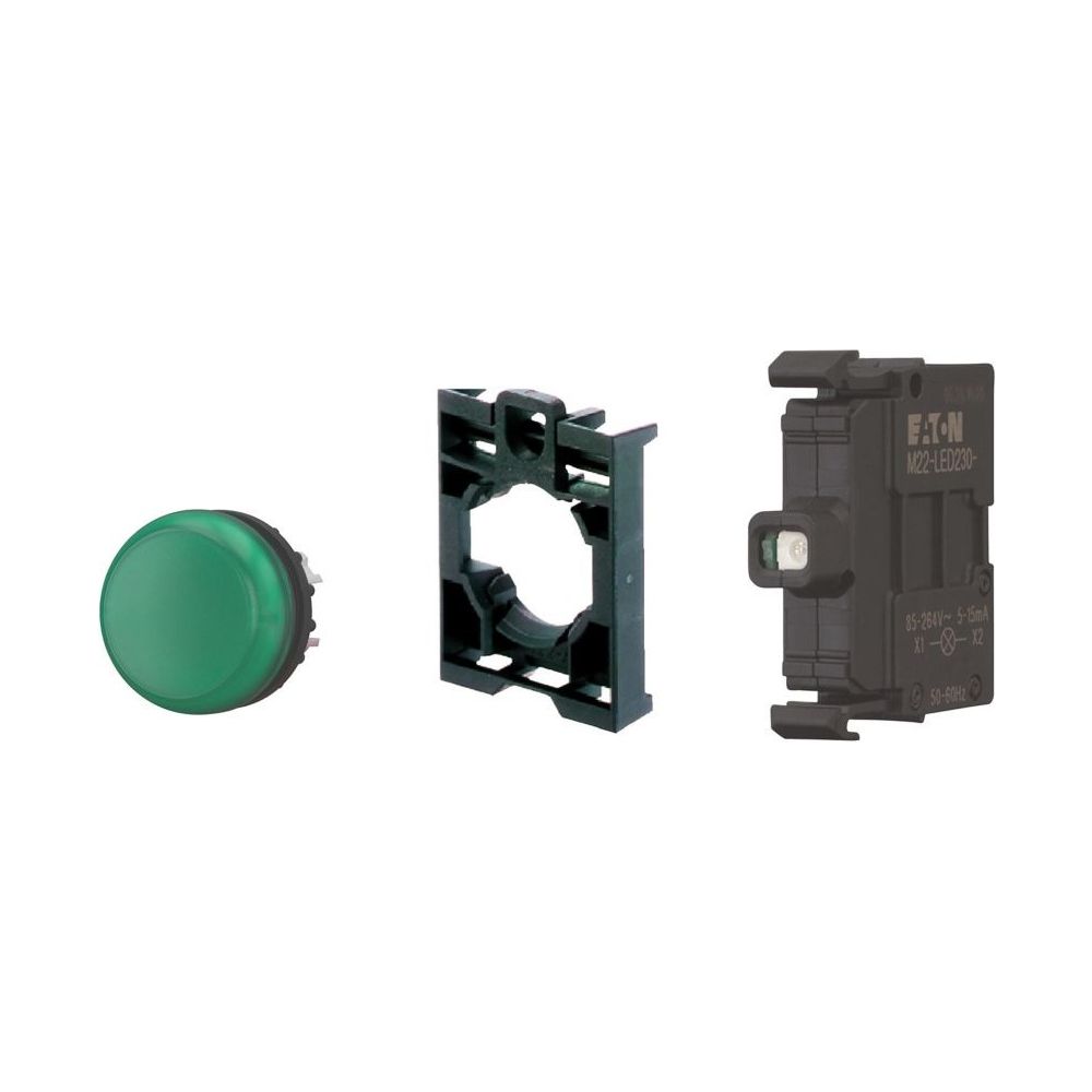 Eaton Leuchtmelder RMQ-Titan M22-L-G-LED230-BVP, 22,5mm, Chrom, Grün... EATON-132600 4015081295357 (Abb. 2)
