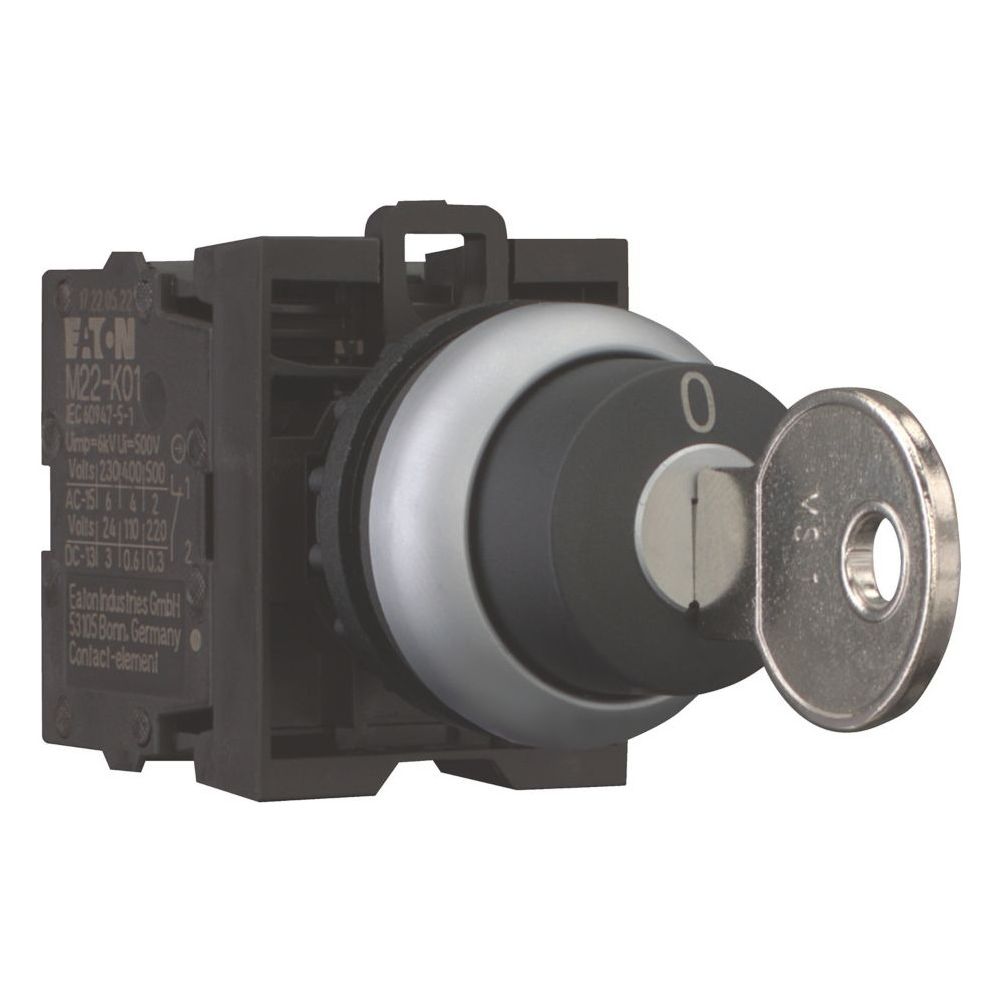 Eaton Schlüsseltaste M22 M22-WRS/K11, 22,5mm, 2 Stellungen, 1 Ö/1 S, Kunststoff, Titan... EATON-216517 4015082165178 (Abb. 7)