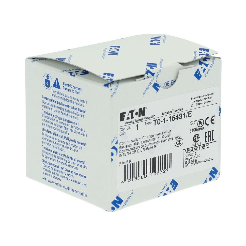 Eaton Umschalter T0 T0-1-15431/E, 20A, 48x48mm... EATON-019872 4015080198727 (Abb. 10)