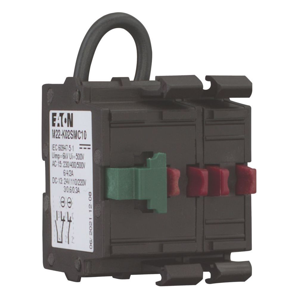 Eaton Kontaktelement M22 M22-K02SMC10, 1 S 2 Ö, Frontbefestigung, Schraubanschluss, 30x32... EATON-121474 4015081192922 (Abb. 3)
