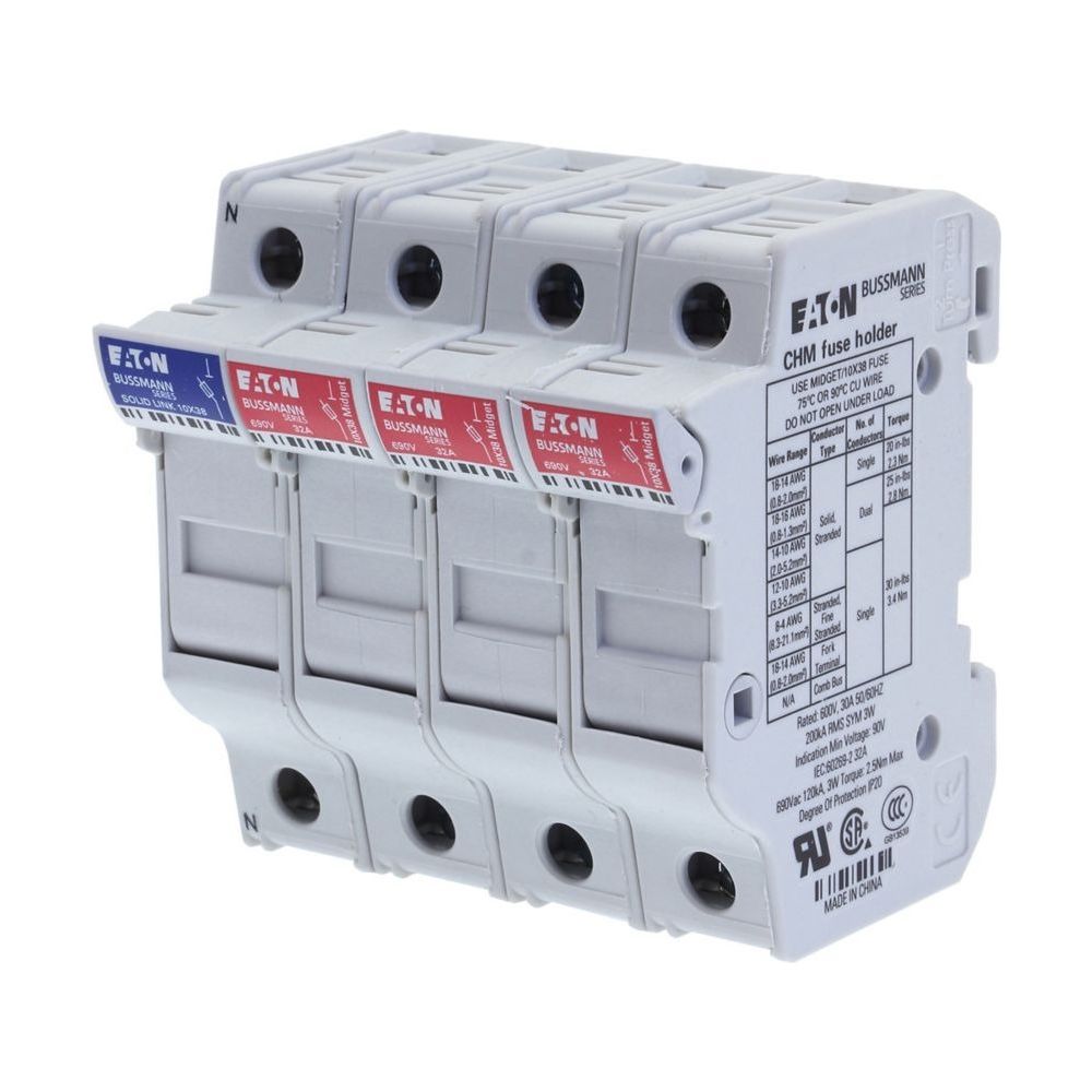 Eaton Sicherungseinsatz Bussmann C10G10, 10x38mm, 10A, 500V, gG/gL, 120kA... EATON-C10G10 5027590493390 (Abb. 17)