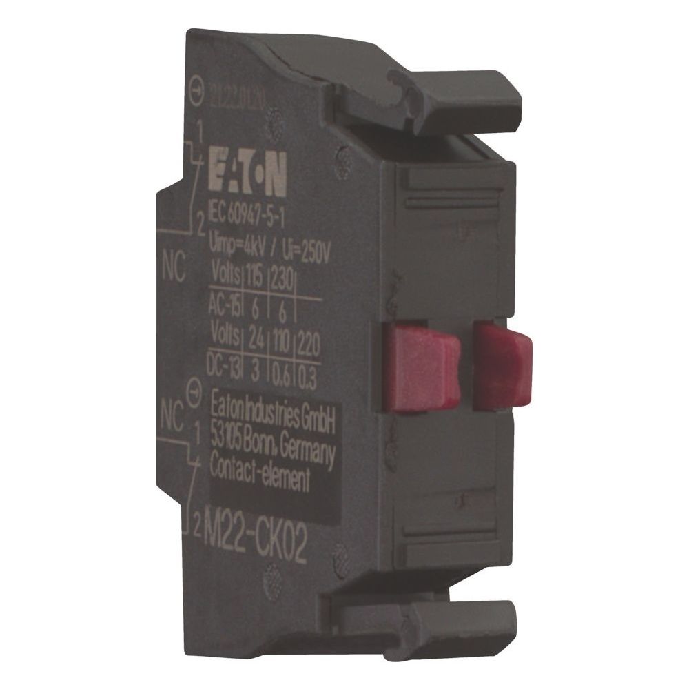Eaton Kontaktelement M22 M22-CK02, 2 Ö, Frontbefestigung, Federzuganschluss... EATON-107899 4015081075362 (Abb. 6)