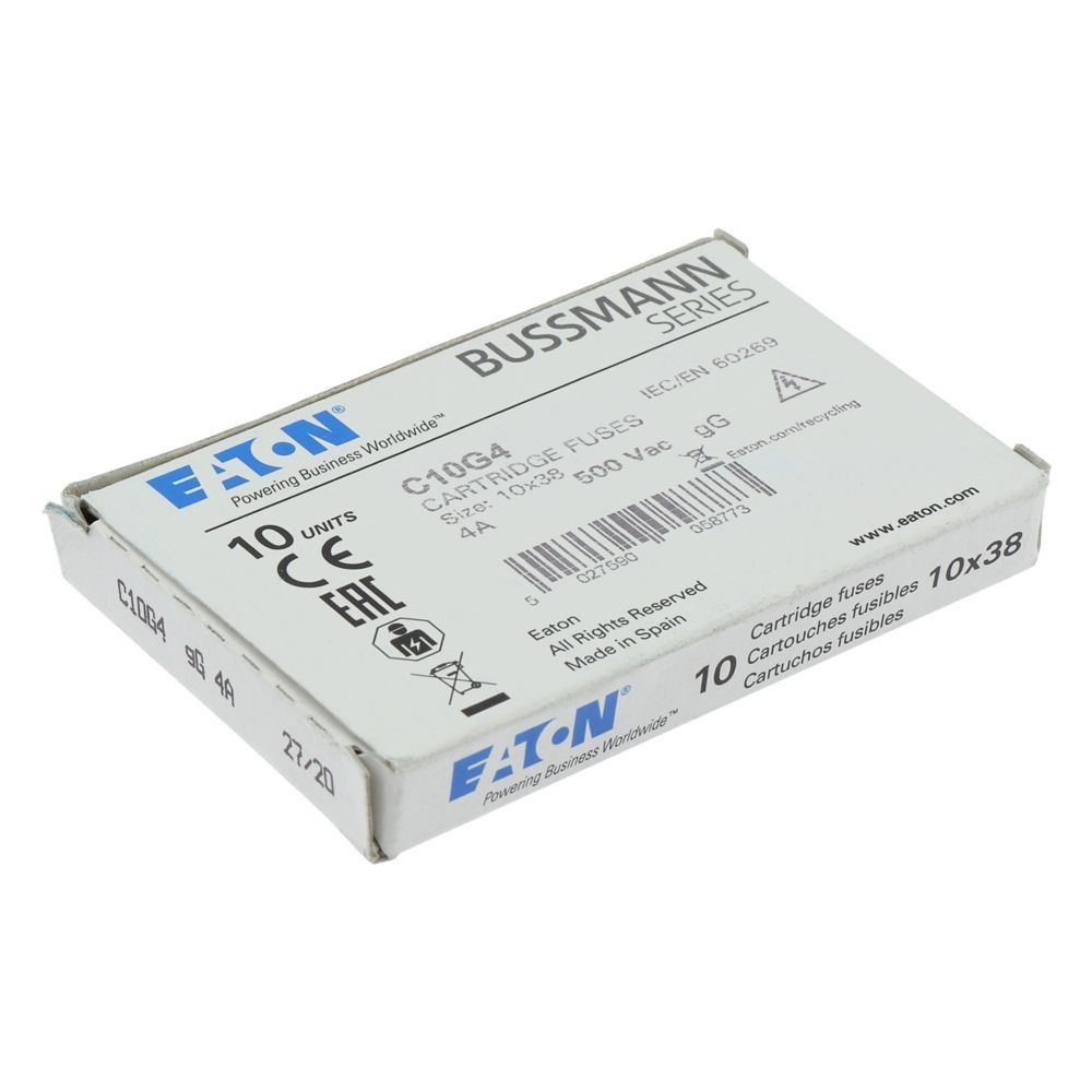 Eaton Sicherungseinsatz Bussmann C10G4, 10x38mm, 4A, 500V, 120kA, gG/gL... EATON-C10G4 5027590493543 (Abb. 9)