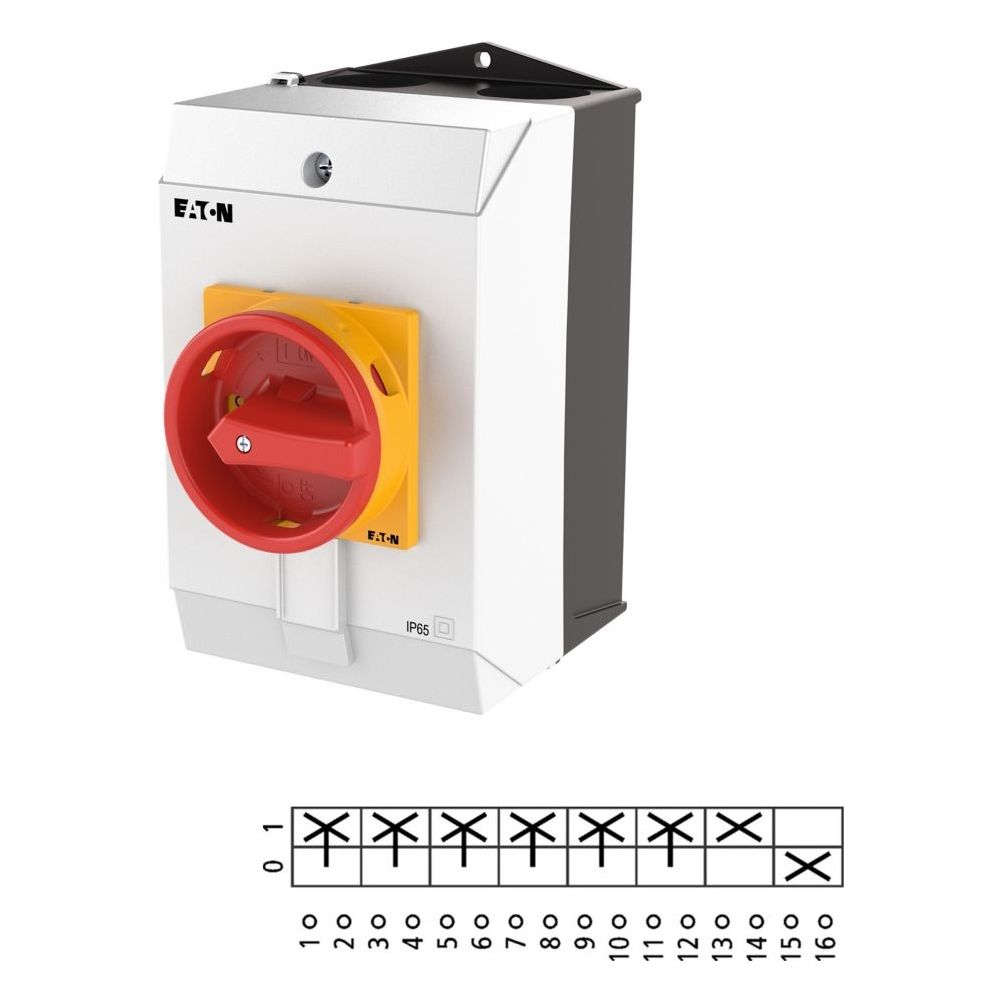 Eaton Hauptschalter T3 T3-4-15682/I2/SVB, 32 A, 6-polig, 15 kW, 135x100x181mm, Kunststof... EATON-207210 4015082072100 (Abb. 19)