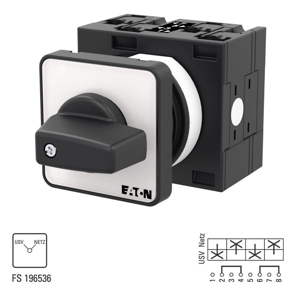 Eaton Umschalter T3 T3-2-15542/E, 32A, 90 Grad, Kunststoff, USV-NETZ... EATON-098826 4015080988267 (Abb. 4)