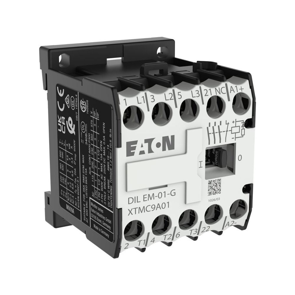 Eaton Leistungsschütz DILEM DILEM-01-G(24VDC), 4kW, 3-polig, 24V DC, 1 Ö, Schraubanschlus... EATON-010343 4015080103431 (Abb. 6)