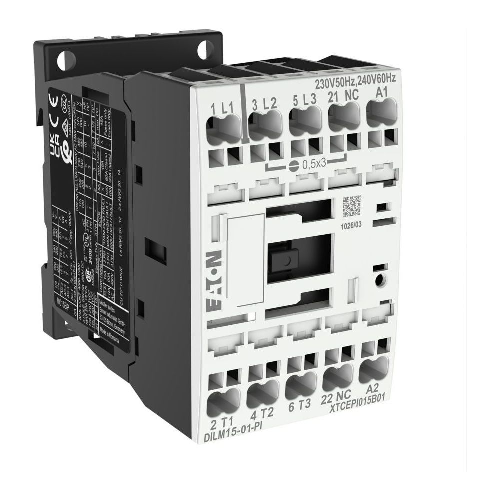Eaton Leistungsschütz DILM15-01-PI, 3-polig, 7,5kW, 230V 50Hz, Push-in Klemmen, 68x45x75m... EATON-199254 4015081973385 (Abb. 3)