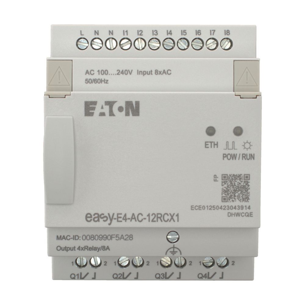 Eaton Steuerrelais easyE4 EASY-E4-AC-12RCX1, 8 Digitaleingänge, 4 Relaisausgänge, Etherne... EATON-197216 4015080892779 (Abb. 2)