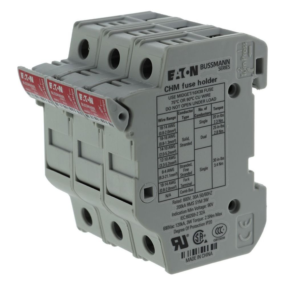 Eaton Sicherungseinsatz Bussmann C10G10, 10x38mm, 10A, 500V, gG/gL, 120kA... EATON-C10G10 5027590493390 (Abb. 10)