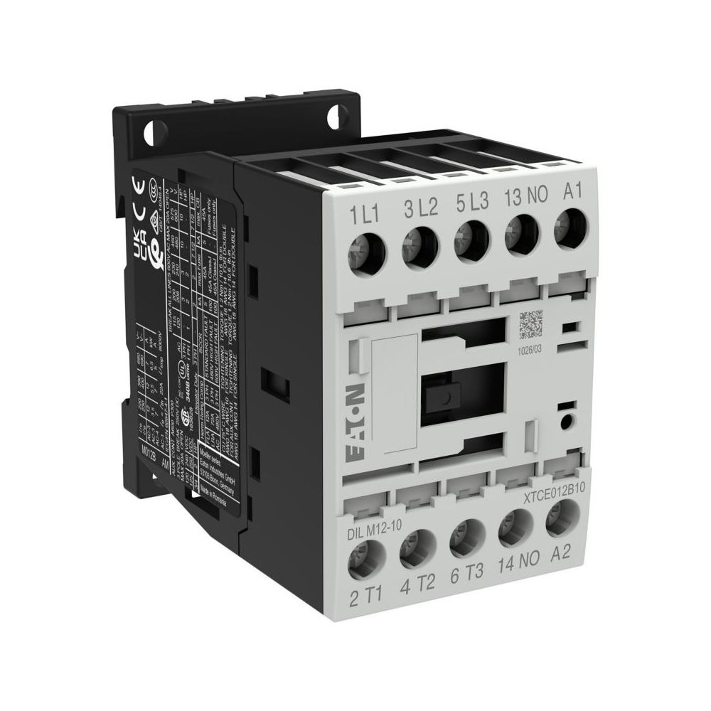 Eaton Leistungsschütz DILM12-10, 5,5kW, 24V 50/60Hz, 3-polig, 1 S, Schraubklemmen... EATON-276834 4015082768348 (Abb. 6)
