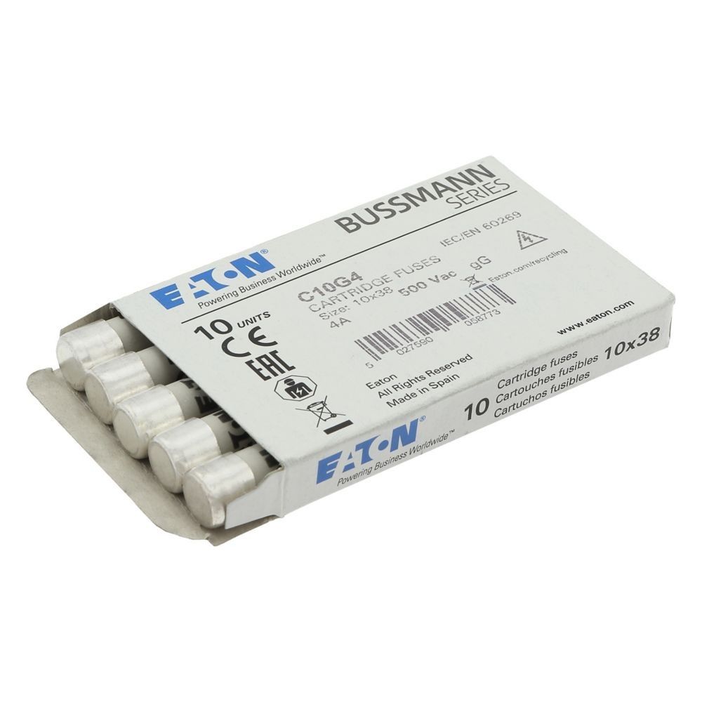Eaton Sicherungseinsatz Bussmann C10G4, 10x38mm, 4A, 500V, 120kA, gG/gL... EATON-C10G4 5027590493543 (Abb. 10)