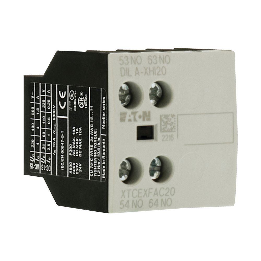 Eaton Hilfsschalterbaustein DILA DILA-XHI20, 2-polig, 38x36x45mm, Schraubklemmen... EATON-276422 4015082764227 (Abb. 3)