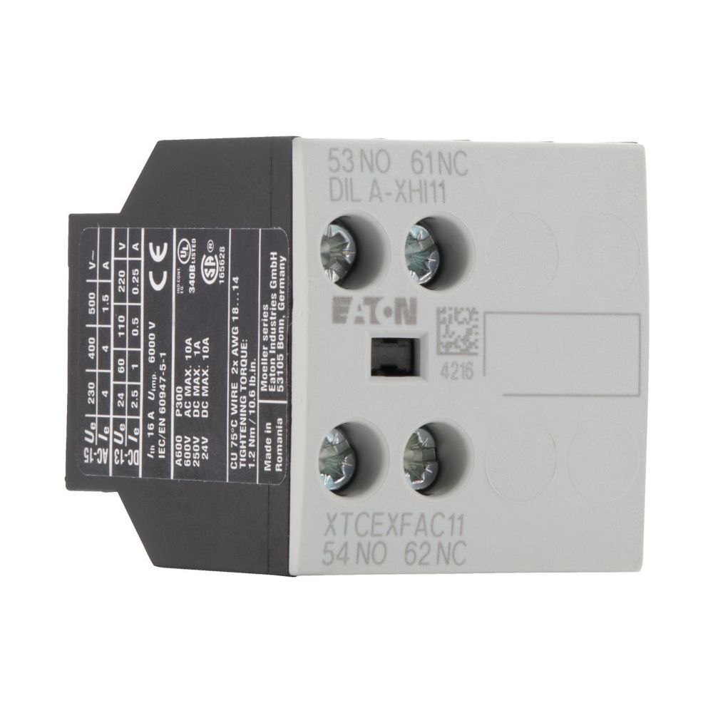 Eaton Hilfsschalterbaustein DILA DILA-XHI11, 2-polig, 1 S, 1 Ö, Frontbefestigung, Schraub... EATON-276421 4015082764210 (Abb. 3)