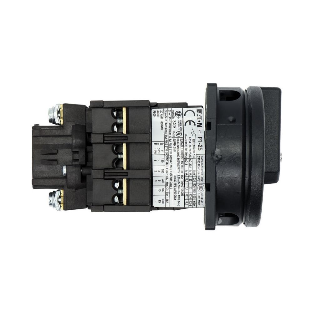 Eaton Hauptschalter P1 P1-25/EA/SVB-SW, 25 A, 3-polig, 13 kW, 65x65x119mm, Schwarz... EATON-048365 4015080483656 (Abb. 5)