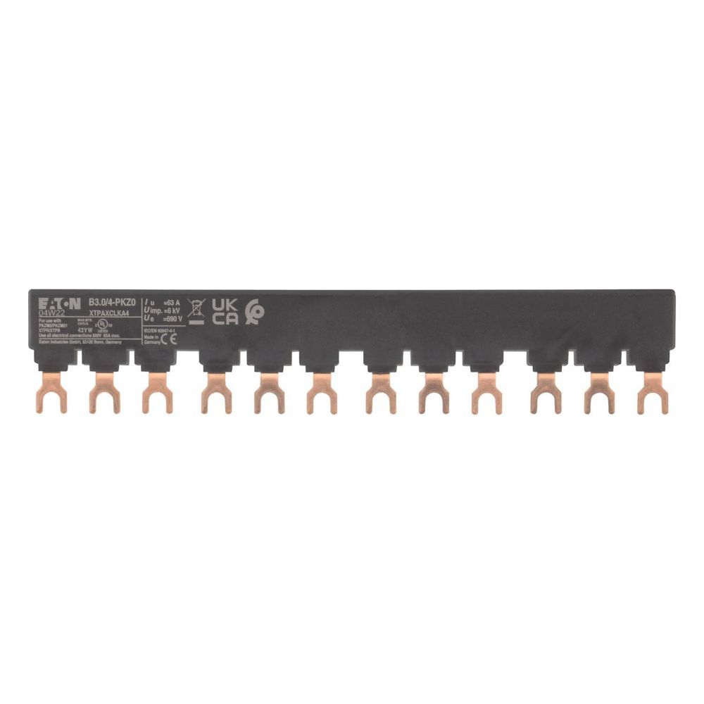 Eaton Drehstromschienenblock B3.0/4-PKZ0, 3-polig, 182mm, Schwarz... EATON-063960 4015080639602 (Abb. 2)