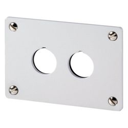 Eaton Einbauplatte M22 M22-E2, 2 Einbaustellen, 72x105x3mm, Aluminium, Grau, 216543... EATON-216543 4015082165437 (Abb. 1)