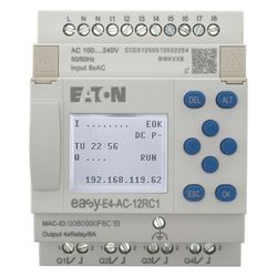 Eaton Steuerrelais easyE4 EASY-E4-AC-12RC1, 8 Digitaleingänge, 4 Relaisausgänge, 100-240V... EATON-197215 4015081939442 (Abb. 1)