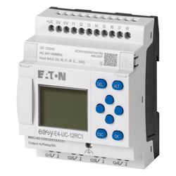 Eaton Steuerrelais easyE4 EASY-E4-UC-12RC1, 12/24V DC 24V AC, 8 Digitaleingänge, 4 Relais... EATON-197211 4015081939480 (Abb. 1)