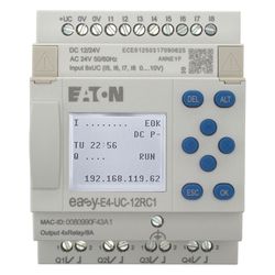 Eaton Steuerrelais easyE4 EASY-E4-UC-12RC1, 12/24V DC 24V AC, 8 Digitaleingänge, 4 Relais... EATON-197211 4015081939480 (Abb. 1)