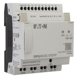 Eaton Steuerrelais easyE4 EASY-E4-DC-12TCX1P, 24 V DC, 8 Digitaleingänge, 4 Transistoraus... EATON-197507 4015081940851 (Abb. 1)
