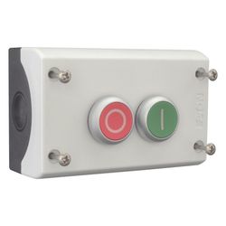 Eaton Drucktasten-Gehäuse M22 M22-I2-M1, 2 Schließer 2 Öffner, Kunststoff, Grau... EATON-216529 4015082165291 (Abb. 1)