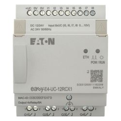 Eaton Steuerrelais easyE4 EASY-E4-UC-12RCX1, 12/24V DC 24V AC, 72x90x58mm... EATON-197212 4015081939473 (Abb. 1)