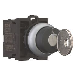 Eaton Schlüsseltaste M22 M22-WRS/K11, 22,5mm, 2 Stellungen, 1 Ö/1 S, Kunststoff, Titan... EATON-216517 4015082165178 (Abb. 1)