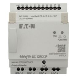 Eaton Steuerrelais easyE4 EASY-E4-UC-12RCX1P, 12/24V DC 24V AC, 8 Digitaleingänge, Push-I... EATON-197505 4015081940837 (Abb. 1)