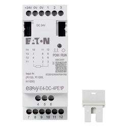 Eaton Ein-/Ausgangserweiterung easyE4 EASY-E4-DC-4PE1P, 4 Analogeingänge, 24V DC, Push-in... EATON-197517 4015081940950 (Abb. 1)