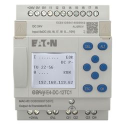 Eaton Steuerrelais easyE4 EASY-E4-DC-12TC1, 24V DC, 8 Digitaleingänge, 4 Transistorausgän... EATON-197213 4015081939466 (Abb. 1)