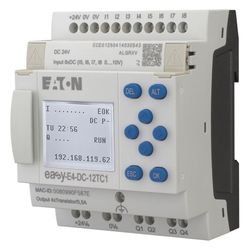 Eaton Steuerrelais easyE4 EASY-E4-DC-12TC1, 24V DC, 8 Digitaleingänge, 4 Transistorausgän... EATON-197213 4015081939466 (Abb. 1)
