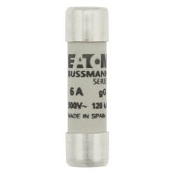Eaton Sicherungseinsatz Bussmann C10G6, 10x38mm, 6A, 500V, 120kA, gG/gL, Keramiksicherung... EATON-C10G6 5027590493567 (Abb. 1)