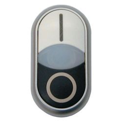 Eaton Doppeldrucktaste RMQ-Titan M22-DDL-WS-X1/X0, 22,5mm, Kunststoff, Schwarz/Weiß... EATON-216706 4015082167066 (Abb. 1)