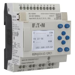 Eaton Steuerrelais easyE4 EASY-E4-UC-12RC1, 12/24V DC 24V AC, 8 Digitaleingänge, 4 Relais... EATON-197211 4015081939480 (Abb. 1)