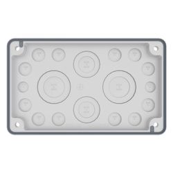 Eaton Flanschplatte xEnergy Basic F3A-2K-M50/16-2, 25x230x140mm, Kunststoff, Lichtgrau... EATON-EP-501503 9010653053224 (Abb. 1)