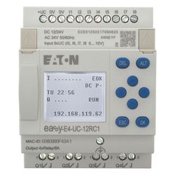 Eaton Steuerrelais easyE4 EASY-E4-UC-12RC1, 12/24V DC 24V AC, 8 Digitaleingänge, 4 Relais... EATON-197211 4015081939480 (Abb. 1)