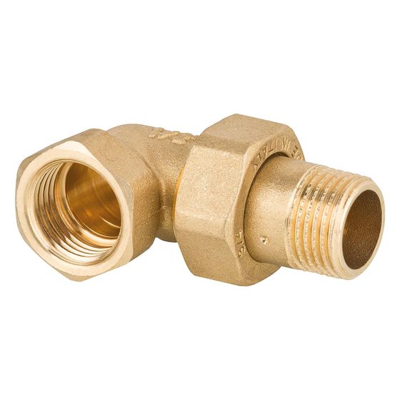 Effebi Winkel-Verschraubung 90 Grad 3-teilig, DN 15 1/2