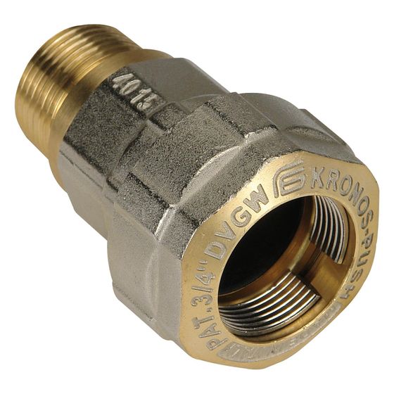 Effebi Push-Rohranschluss, DN 10, 58,9mm, Messing vernickelt CW617N