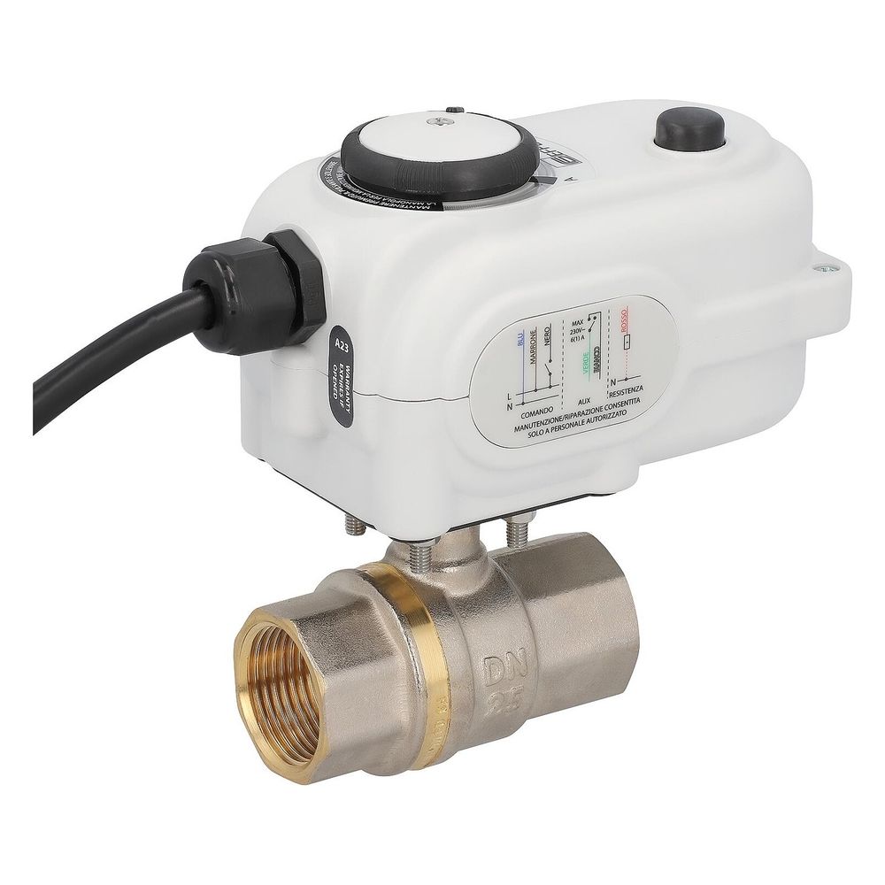 Effebi Motor-Kugelhahn Lybra, 24V AC, DN 20, 3/4", Messing, vernickelt... EFFEBI-E67AA205TMZA0 8016218629676 (Abb. 4)